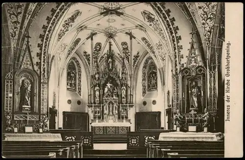 Großhartpenning (Oberbayern)-Holzkirchen Inneres der Kirche 1915