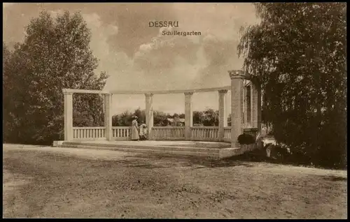 Ansichtskarte Dessau-Dessau-Roßlau Schillergarten 1928
