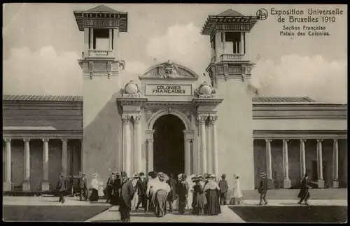 Postkaart Brüssel Bruxelles Exposition Ausstellung Section Francaise 1910