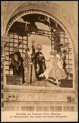 Wiesbaden Gemälde von Professor Erler München im Muschelsaale neues Kurhaus 1922