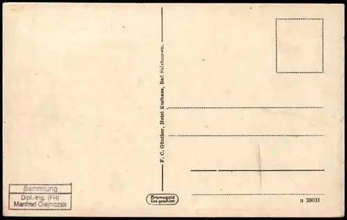 Ansichtskarte Bad Salzhausen-Nidda Hotel Kurhaus BROMOGOLD 1922 Goldrand