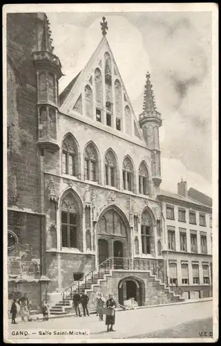 Gent Ghent (Gand) GAND Salle Saint-Michel 1915   (Feldpoststempel)