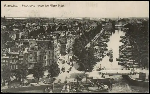 Postkaart Rotterdam Rotterdam Panorama vanaf het Witte Huis 1930