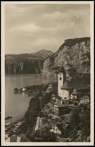 Ansichtskarte Flüelen Teilansicht  1929   ab Stempel Flüelen (nach Grötzingen)