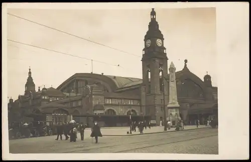 Ansichtskarte Hamburg Hauptbahnhof, Autos 1929 Privatfoto