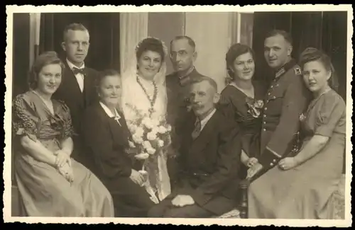 Hochzeit Gruppenfoto Foto Hochzeitsgesellschaft 1940 Privatfoto
