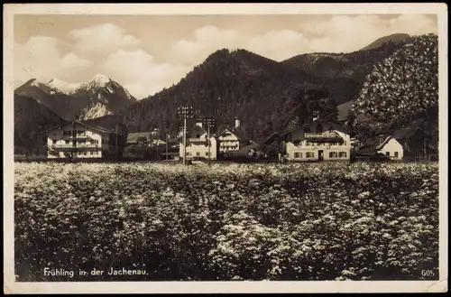 Ansichtskarte Jachenau Frühling an der Stadt 1937