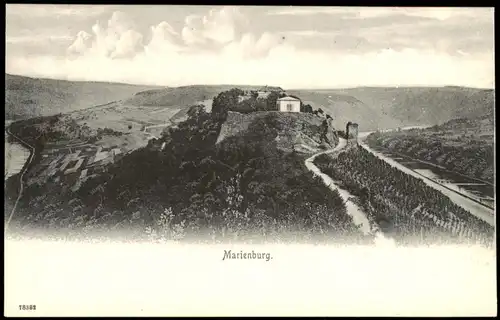Ansichtskarte Zell/Mosel Klosterruine Marienburg 1911