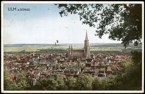 Ansichtskarte Ulm a. d. Donau Blick über die Stadt 1934