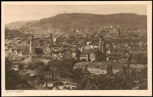 Ansichtskarte Stuttgart Totale 1926