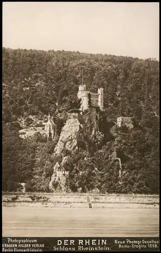 Ansichtskarte Bingen am Rhein Burg / Schloss Rheinstein, Fotokarte 1898