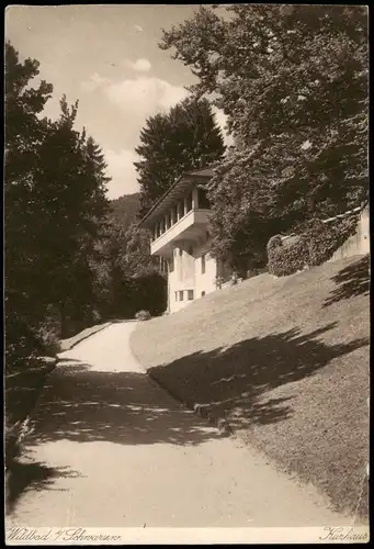 Ansichtskarte Bad Wildbad Partie am Kurhaus 1928