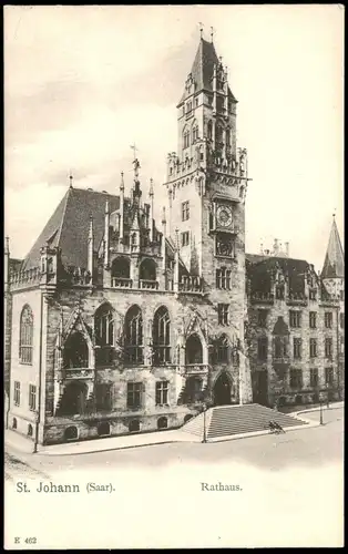 Ansichtskarte Sankt Johann-Saarbrücken Rathaus. 1908