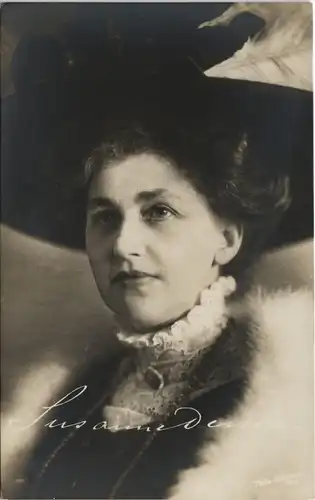 Ansichtskarte  Film/Fernsehen/Theater - Schauspieler elegante Frau Hut 1910