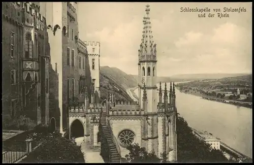 Ansichtskarte Stolzenfels-Koblenz Schlosskapelle von Stolzenfels 1905