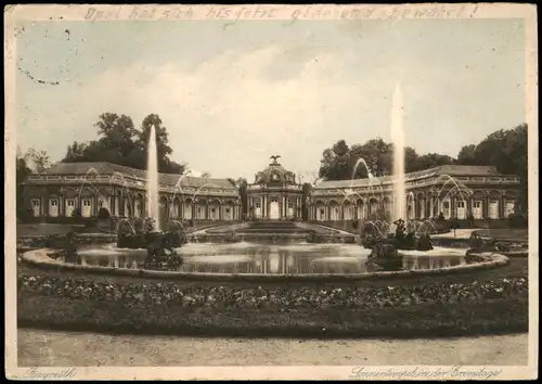 Ansichtskarte Bayreuth Eremitage, Sonnentempel 1930