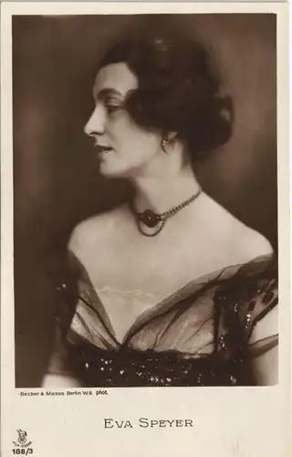 Ansichtskarte  EVA SPEYER Film/Fernsehen/Theater - Schauspieler 1910