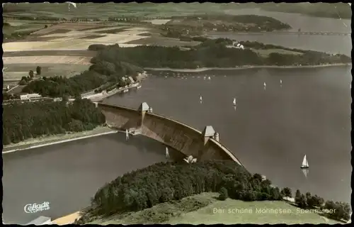 Ansichtskarte Günne Möhnesee - Stausee vom Flugzeug aus 1964/1962