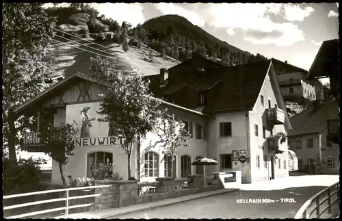 Ansichtskarte Sellrain Ortsansicht Strassen Partie am Neuwirt 1960