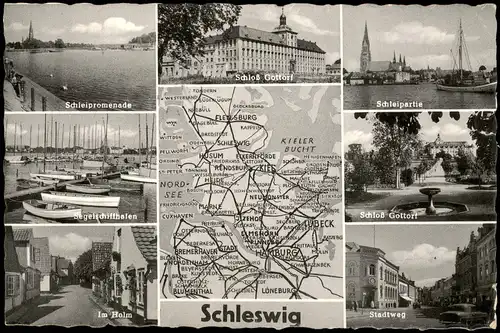 Holstein Schleswig-Holstein Mehrbildkarte div. Orte u. Landkarte 1959