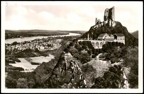Ansichtskarte Königswinter Drachenfels; Fernansicht der Rhein 1954