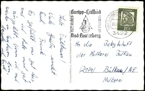 Bad Lauterberg im Harz Mehrbildkarte mit 4 Orts-Umgebungsansichten 1960