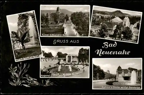 Bad Neuenahr-Bad Neuenahr-Ahrweiler Mehrbild-AK mit  Casino, Kurgarten 1964
