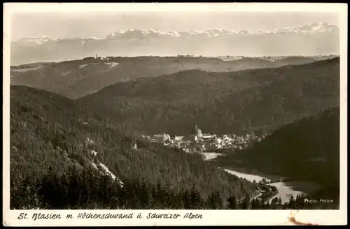 Ansichtskarte St. Blasien Panorama-Ansicht, Schwarzwald Fernblick 1952