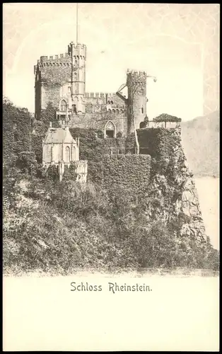 Ansichtskarte Bingen am Rhein Burg / Schloss Rheinstein 1907