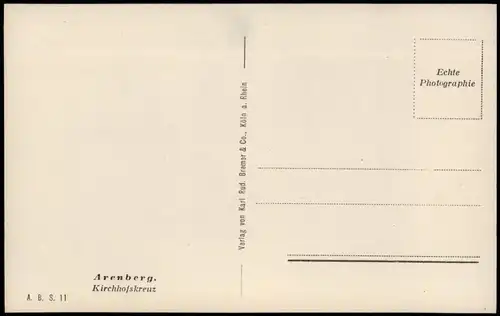 Ansichtskarte Arenberg-Koblenz Friedhof Kirchhofskreuz 1920