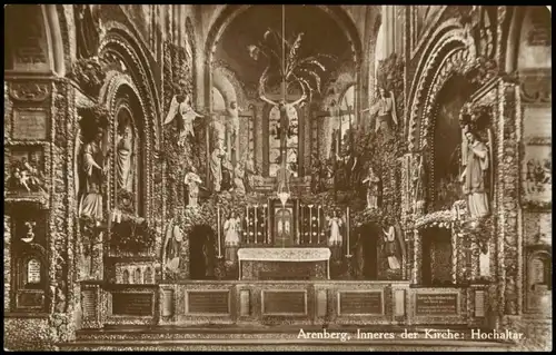 Ansichtskarte Arenberg-Koblenz Inneres der Kirche Hochaltar 1920