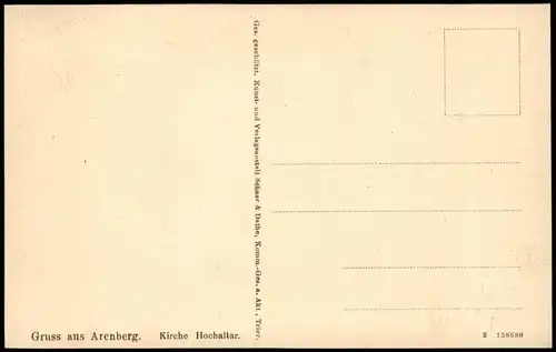 Ansichtskarte Arenberg-Koblenz Gruss aus Arenberg Kirche Hochaltar 1910
