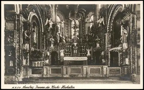 Ansichtskarte Arenberg-Koblenz Inneres der Kirche Blick zum Hochaltar 1920
