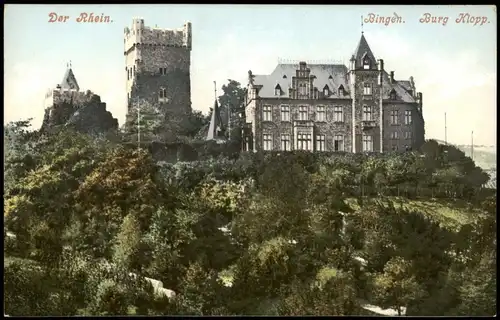 Bingen am Rhein Burg Klopp color Außenansicht (Castle Building) 1910/1908