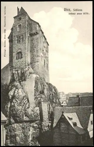 Ansichtskarte Diez (Lahn) Schloss (erbaut anno 1070) 1905