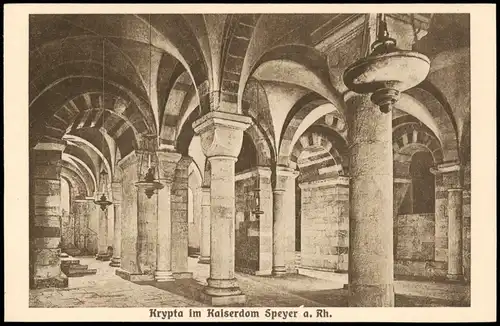 Ansichtskarte Speyer Krypta im Kaiserdom 1923