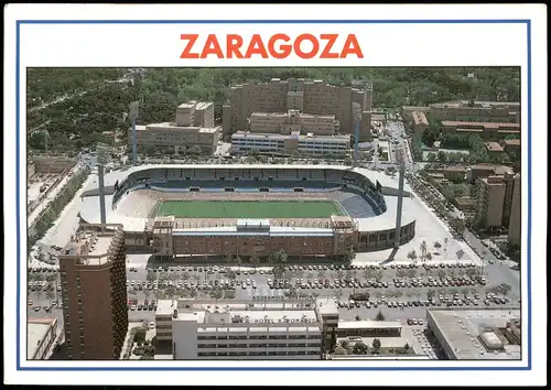 Postales Saragossa Zaragoza Stadion Estadio Stadium Luftbild 2004