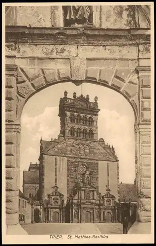 Ansichtskarte Trier Kirche, St. Mathias-Basilika 1920