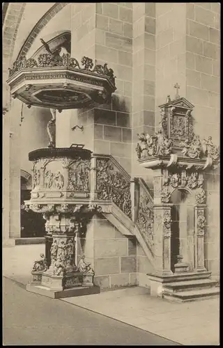 Ansichtskarte Trier Dom Innenansicht mit der Kanzel 1910