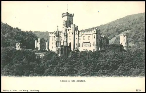 Stolzenfels-Koblenz Schloß Stolzenfels Außenansicht (Castle) 1900