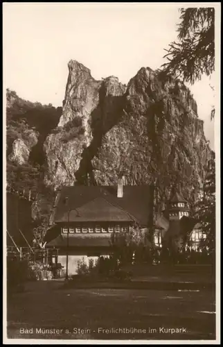 Ansichtskarte Bad Münster am Stein-Ebernburg Freilichtbühne im Kurpark 1920