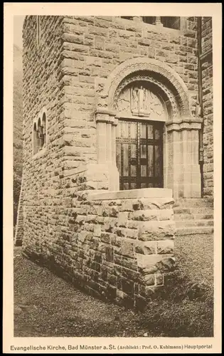 Ebernburg-Bad Münster am Stein-  Evangelische Kirche  Hauptportal 1910