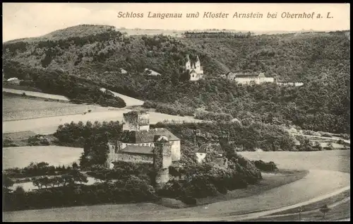 Obernhof (Lahn) Schloss Langenau und Kloster Arnstein bei Obernhof a. L. 1910