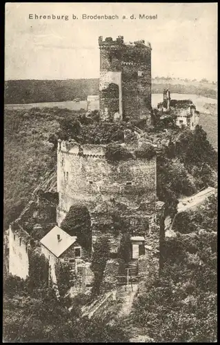 Ansichtskarte Brodenbach Ehrenburg Burg (Castle) an d. Mosel 1910