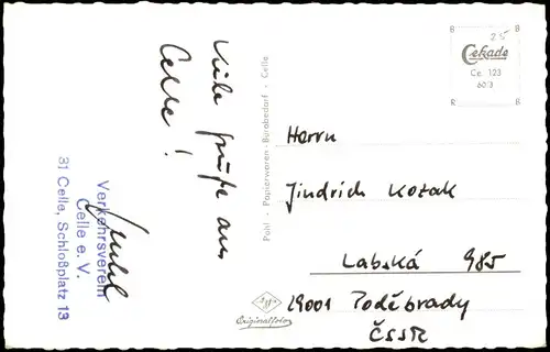 Ansichtskarte Celle Rathaus 1960