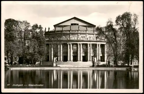 Ansichtskarte Stuttgart Partie am Theater Staatstheater 1950