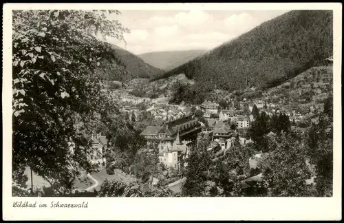 Ansichtskarte Bad Wildbad  Schwarzwald 1953   5 Pf. Posthorn Mehrfachfrankatur