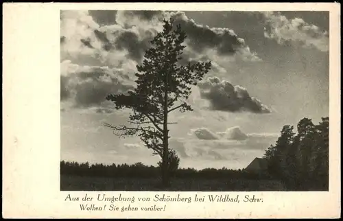 Ansichtskarte Schömberg (Schwarzwald) Aus der Umgebung - Wolken-Spiel 1940