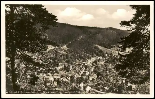 Ansichtskarte Bad Wildbad Panorama-Ansicht; Ort im Schwarzwald 1935