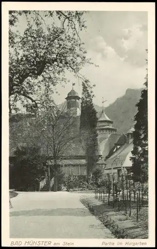 Bad Münster am Stein-Ebernburg Partie im Kurgarten Kurpark 1910